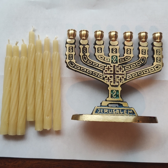 Other - Vintage Menorah with 7 Candles from Jerusalem